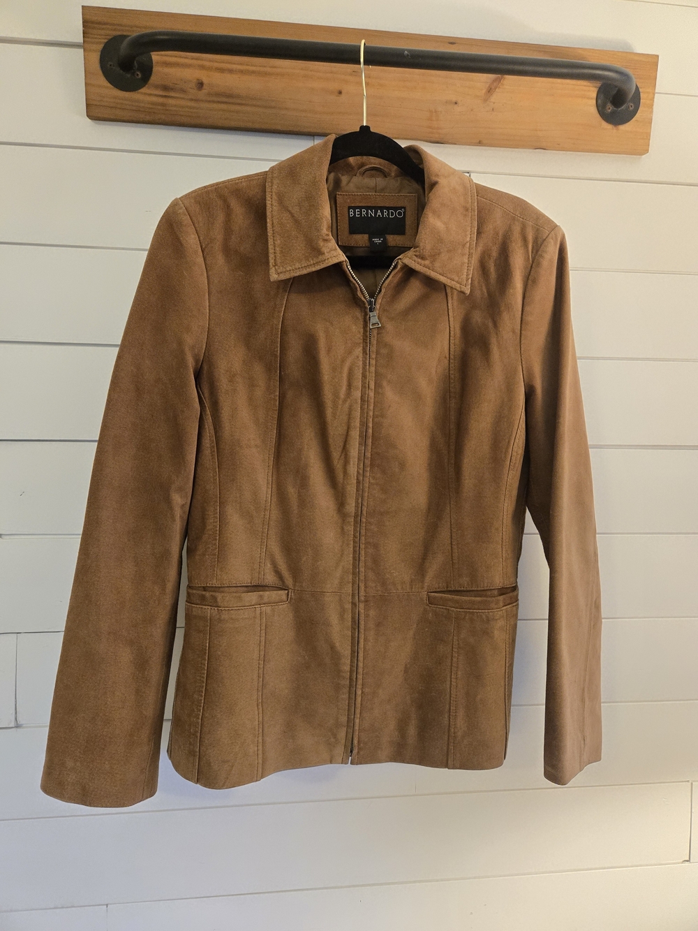 Bernardo Women's Brown Suede Zip Jacket